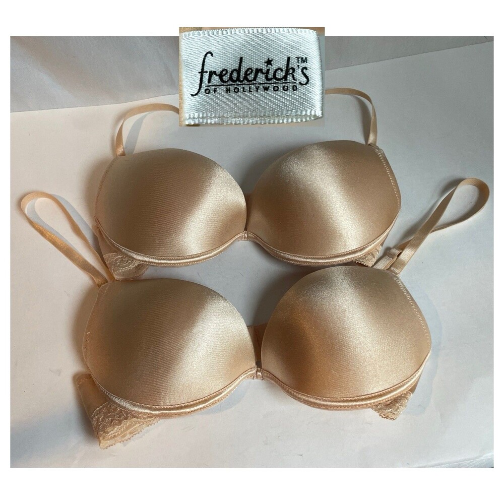 Frederick's of Hollywood push up bras. Gold. 32B & 32C